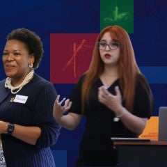 Collage of Rice's Life in Schools attendees and participants